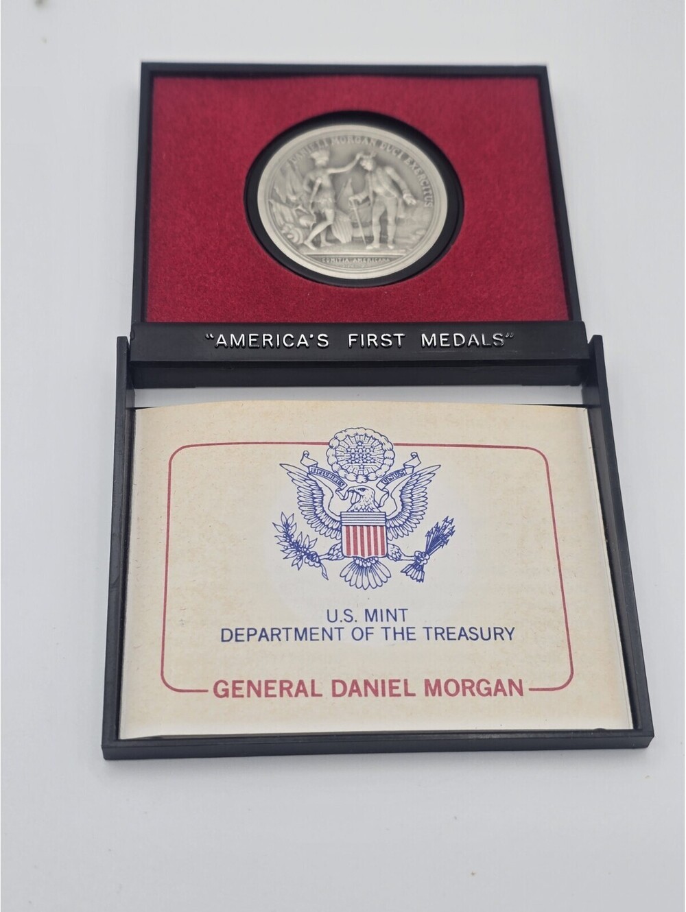 U.S. Mint America's First Medals General Daniel Morgan Pewter Medal w/ Case